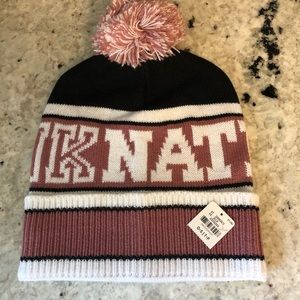 PINK Nation Victoria's Secret Begonia Black Beanie